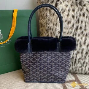 Túi Tote Goyard nữ mini màu xanh đậm 20cm chính hãng