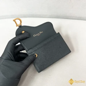 Ví Dior Saddle Bloom Card Holder màu đen S5611 chính hãng