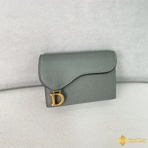 Ví Dior Saddle Bloom Card Holder màu xám S5611