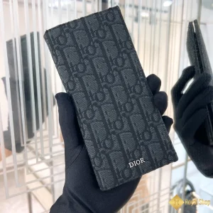 Ví Dior nam dài dọc Oblique Jacquard Đen 2OBBC002YSE_H03E Hà Nội