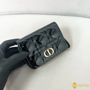 Ví Dior nữ Caro màu đen S5034 được làm thủ công