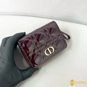 Ví Dior nữ Caro màu đỏ mận S5034 like auth