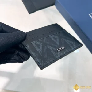 Ví nam Dior Card Holder màu đen 2ESCH135DCO like auth