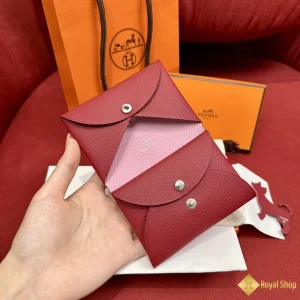 Ví ngắn nữ Hermes Calvi THM60086 được làm thủ công