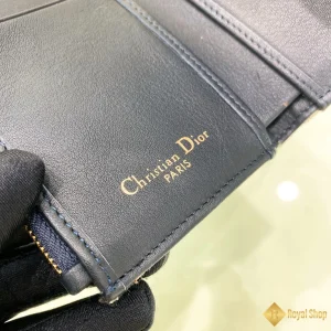 Ví nữ Dior Saddle Lotus màu xanh đen S5652 chính hãng