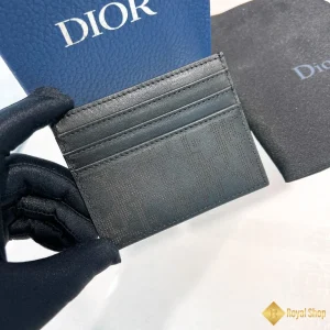 cận cảnh Ví nam Dior Card Holder màu đen S8121