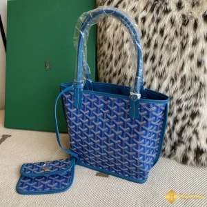 chất liệu Túi Tote Goyard nữ Anjou mini màu xanh da trời 8003