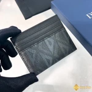 chất liệu Ví nam Dior Card Holder màu đen 2ESCH135DCO