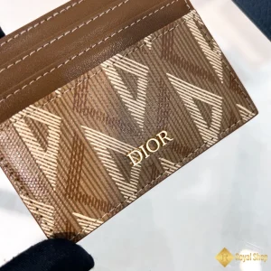 chất liệu Ví nam Dior Card Holder màu nâu S8120