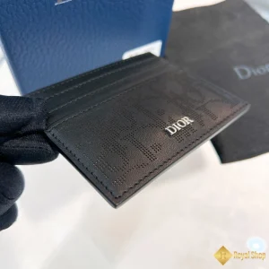 chi tiết Ví nam Dior Card Holder màu đen S8121