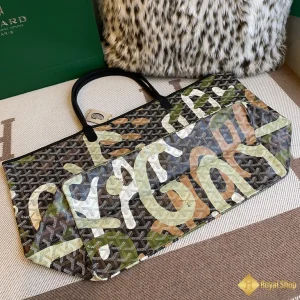 cùng ngắm Túi xách Tote Goyard nữ Anjou GM hoạ tiết xanh bơ  8001