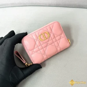 cùng ngắm Ví ngắn Dior nữ caro màu hồng nhạt TD800