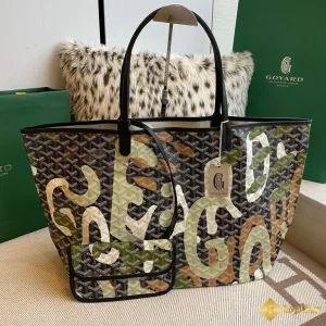 địa chỉ mua Túi xách Tote Goyard nữ Anjou GM hoạ tiết xanh bơ  8001