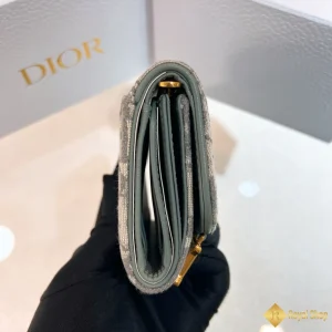 địa chỉ mua Ví nữ Dior Saddle Lotus màu xám S5652