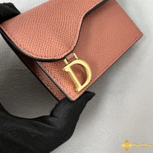 mẫu Ví Dior Saddle Bloom Card Holder màu cam nhạt S5611