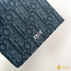 mẫu Ví nam Dior Oblique Jacquard Đen 2OBBH027YSE_H03E