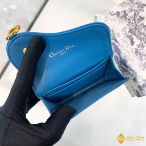 sự tinh tế Ví Dior Saddle Bloom Card Holder xanh da trời S5611