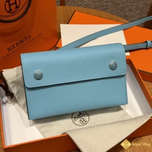 sự tinh tế Ví dài nữ Hermes Snap có dây đeo THM5001