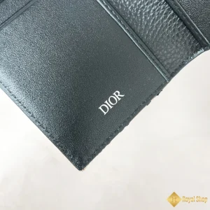 sự tinh tế Ví nam Dior đựng thẻ gấp dọc màu đen H169