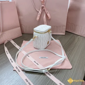 Túi Miu Miu nữ micro da Matelassé Nappa trắng ngà 5NR018 HCM