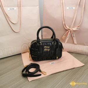 Túi Miu Miu nữ mini Arcadie Matelasse màu đen 5BB123