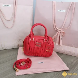 Túi Miu Miu nữ mini Arcadie Matelasse màu đỏ 5BB123