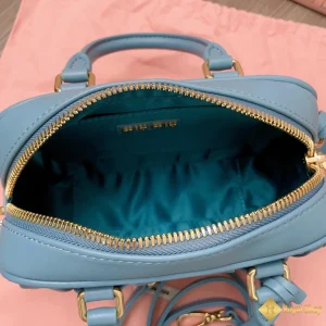 Túi Miu Miu nữ mini Arcadie Matelasse màu xanh 5BB123 like auth