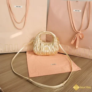 Túi Miu Miu nữ mini Wander Matelasse màu Gold 5BP078