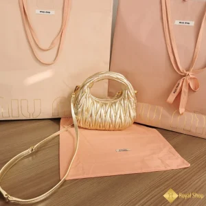 Túi Miu Miu nữ mini Wander Matelasse màu Gold 5BP078 đẹp