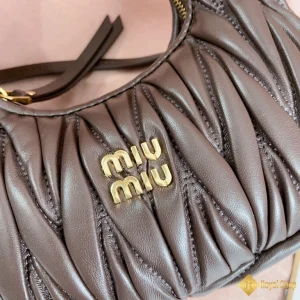 Túi Miu Miu nữ mini Wander Matelasse màu đỏ mận 5BP078 siêu cấp