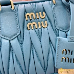 giá Túi Miu Miu nữ mini Arcadie Matelasse màu xanh 5BB123