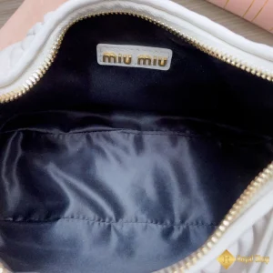 mẫu Túi Miu Miu nữ hobo Wander matelassé trắng ngà 5BC132