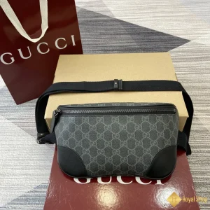 Túi Gucci nam GG Emblem đeo thắt lưng màu đen 821164