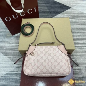 Túi Gucci nữ GG Emblem small shoulder pink 815218