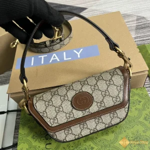 Túi Gucci nữ mini GG Supreme viền nâu 723762