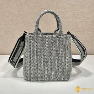 Túi Prada nữ mini Tote màu xám 1BA343 đẹp