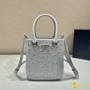 Túi Prada nữ mini tote màu bạc 1BG331