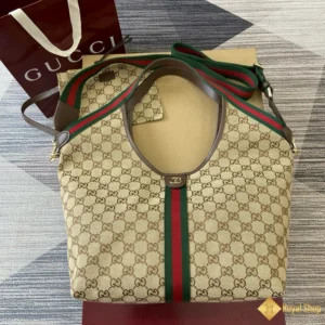 Túi Gucci Giglio large tote GG nâu 853972