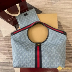 Túi Gucci Giglio large tote denim xanh nhạt 853971