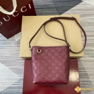 Túi Gucci nữ GG Emblem ‎nano bucket màu đỏ 847090