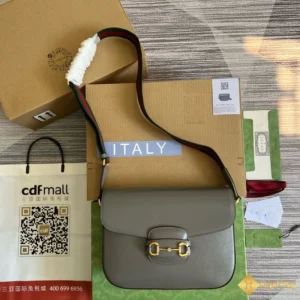 Túi Gucci nữ Horsebit 1955 màu xám 700457