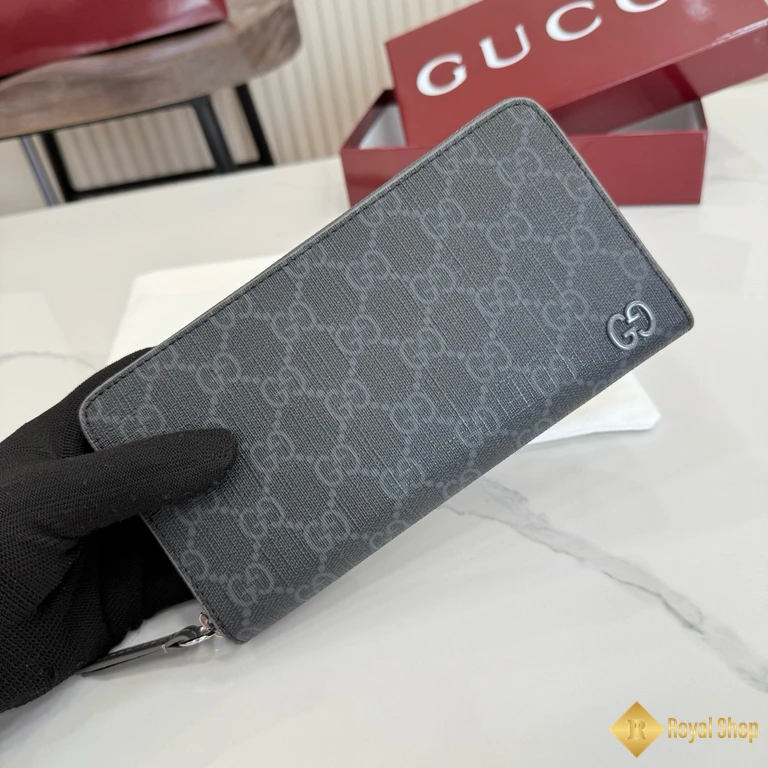 Ví dài Gucci nam có khoá kéo màu đen 856562 mới