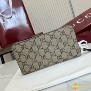 Ví dài Gucci nam có khoá kéo màu nâu 856562 cao cấp