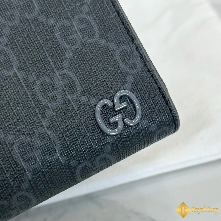chất liệu Ví dài Gucci nam có khoá kéo màu đen 856562